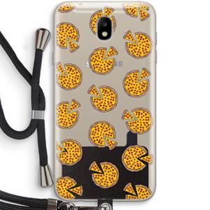 CaseCompany You Had Me At Pizza: Samsung Galaxy J7 (2017) Transparant Hoesje met koord