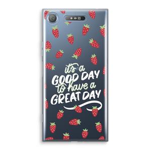 CaseCompany Don't forget to have a great day: Sony Xperia XZ1 Transparant Hoesje