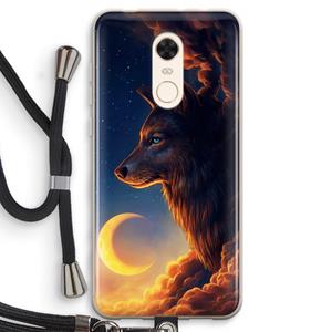 CaseCompany Night Guardian: Xiaomi Redmi 5 Transparant Hoesje met koord