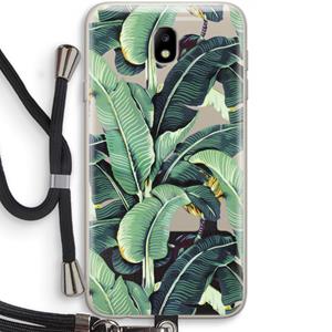CaseCompany Bananenbladeren: Samsung Galaxy J7 (2017) Transparant Hoesje met koord