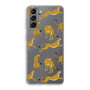 CaseCompany Luipaard: Samsung Galaxy S21 Transparant Hoesje
