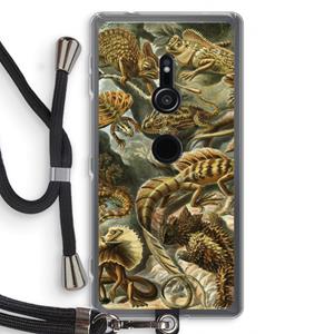 CaseCompany Haeckel Lacertilia: Sony Xperia XZ2 Transparant Hoesje met koord