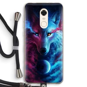CaseCompany Where Light And Dark Meet: Xiaomi Redmi 5 Transparant Hoesje met koord