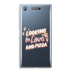 CaseCompany Pizza is the answer: Sony Xperia XZ1 Transparant Hoesje