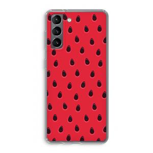 CaseCompany Watermelon: Samsung Galaxy S21 Transparant Hoesje