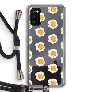 CaseCompany Bacon to my eggs #1: Samsung Galaxy A41 Transparant Hoesje met koord