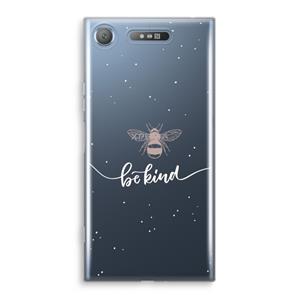 CaseCompany Be(e) kind: Sony Xperia XZ1 Transparant Hoesje