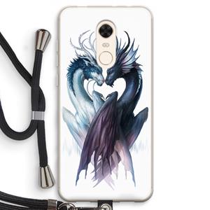CaseCompany Yin Yang Dragons: Xiaomi Redmi 5 Transparant Hoesje met koord