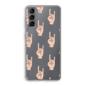 CaseCompany Rock: Samsung Galaxy S21 Transparant Hoesje