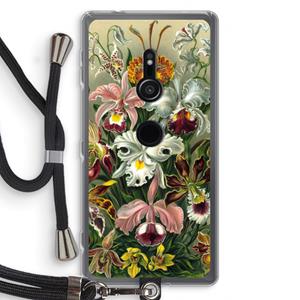 CaseCompany Haeckel Orchidae: Sony Xperia XZ2 Transparant Hoesje met koord