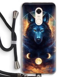 CaseCompany Wolf Dreamcatcher: Xiaomi Redmi 5 Transparant Hoesje met koord