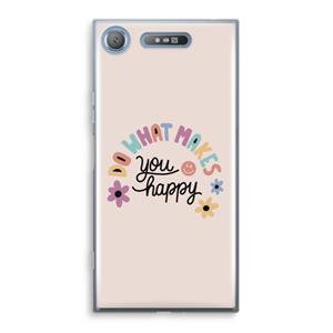 CaseCompany Happy days: Sony Xperia XZ1 Transparant Hoesje