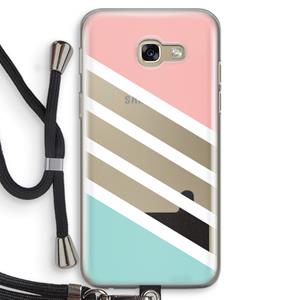 CaseCompany Strepen pastel: Samsung Galaxy A5 (2017) Transparant Hoesje met koord
