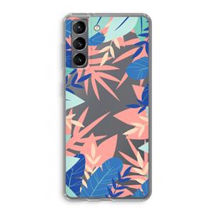 CaseCompany Tropisch: Samsung Galaxy S21 Transparant Hoesje