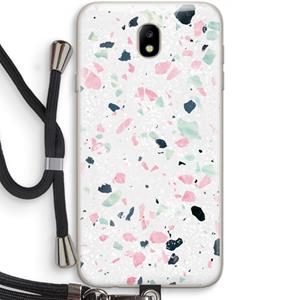 CaseCompany Terrazzo N°3: Samsung Galaxy J7 (2017) Transparant Hoesje met koord