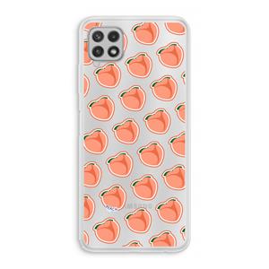 CaseCompany Just peachy: Samsung Galaxy A22 4G Transparant Hoesje
