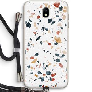 CaseCompany Terrazzo N°4: Samsung Galaxy J7 (2017) Transparant Hoesje met koord