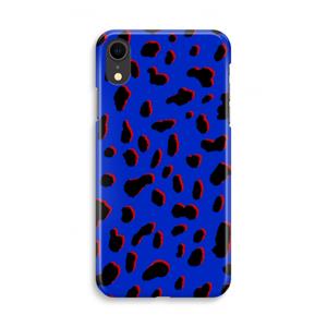 CaseCompany Blue Leopard: iPhone XR Volledig Geprint Hoesje