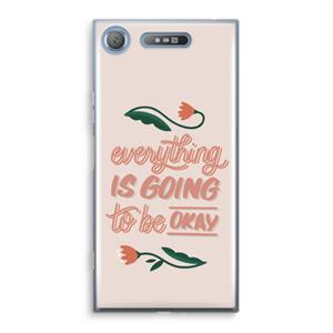 CaseCompany Optimistic flower girl: Sony Xperia XZ1 Transparant Hoesje