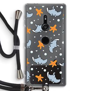 CaseCompany Manta: Sony Xperia XZ2 Transparant Hoesje met koord