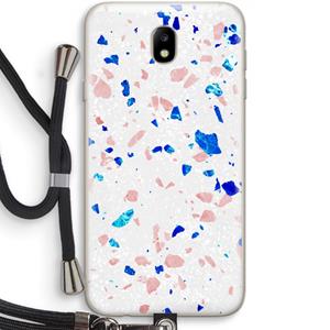CaseCompany Terrazzo N°6: Samsung Galaxy J7 (2017) Transparant Hoesje met koord