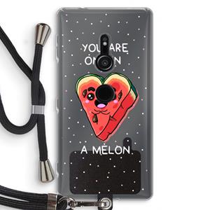 CaseCompany One In A Melon: Sony Xperia XZ2 Transparant Hoesje met koord
