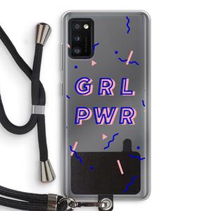 CaseCompany GRL PWR: Samsung Galaxy A41 Transparant Hoesje met koord