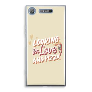 CaseCompany Pizza is the answer: Sony Xperia XZ1 Transparant Hoesje