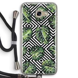CaseCompany Geometrische jungle: Samsung Galaxy A5 (2017) Transparant Hoesje met koord