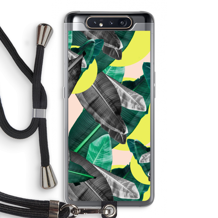 CaseCompany Fantasie jungle: Samsung Galaxy A80 Transparant Hoesje met koord