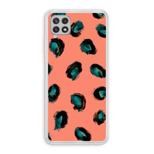CaseCompany Pink Cheetah: Samsung Galaxy A22 4G Transparant Hoesje