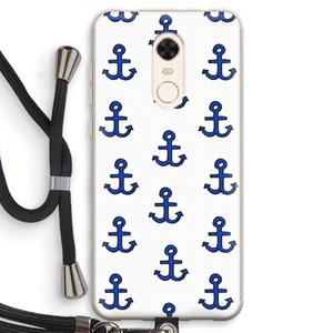 CaseCompany Ankers: Xiaomi Redmi 5 Transparant Hoesje met koord