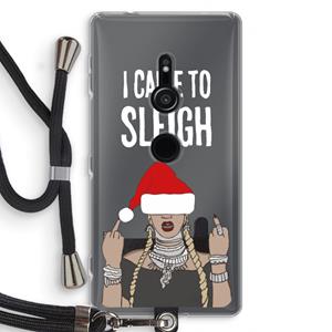 CaseCompany Came To Sleigh: Sony Xperia XZ2 Transparant Hoesje met koord