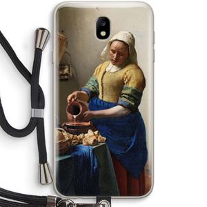 CaseCompany The Milkmaid: Samsung Galaxy J7 (2017) Transparant Hoesje met koord