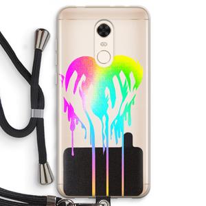 CaseCompany Hold My Heart: Xiaomi Redmi 5 Transparant Hoesje met koord