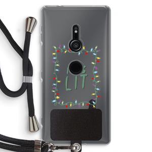 CaseCompany It's Lit: Sony Xperia XZ2 Transparant Hoesje met koord