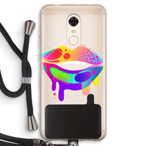 CaseCompany Lip Palette: Xiaomi Redmi 5 Transparant Hoesje met koord