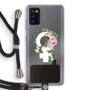 CaseCompany Venus: Samsung Galaxy A41 Transparant Hoesje met koord