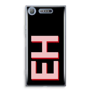 CaseCompany Monogram: Sony Xperia XZ1 Transparant Hoesje