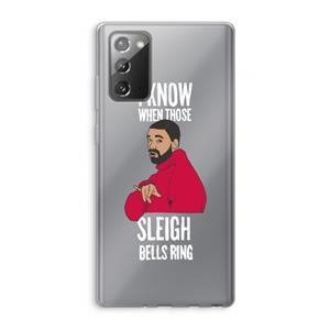 CaseCompany Sleigh Bells Ring: Samsung Galaxy Note 20 / Note 20 5G Transparant Hoesje