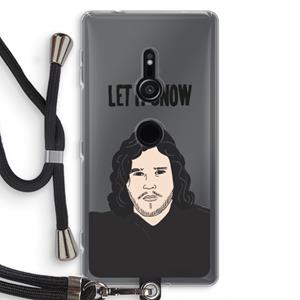 CaseCompany Let It Snow: Sony Xperia XZ2 Transparant Hoesje met koord