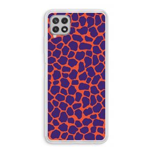 CaseCompany Purple Giraffe: Samsung Galaxy A22 4G Transparant Hoesje