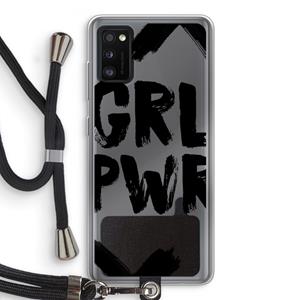 CaseCompany Girl Power #2: Samsung Galaxy A41 Transparant Hoesje met koord