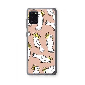 CaseCompany Papegaai: Samsung Galaxy A31 Transparant Hoesje