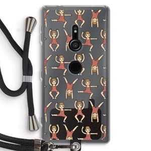 CaseCompany Gymboys: Sony Xperia XZ2 Transparant Hoesje met koord