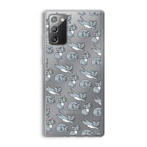CaseCompany Poezen: Samsung Galaxy Note 20 / Note 20 5G Transparant Hoesje