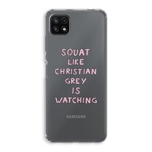 CaseCompany Christian Grey: Samsung Galaxy A22 5G Transparant Hoesje