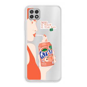 CaseCompany Peach please!: Samsung Galaxy A22 4G Transparant Hoesje