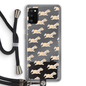 CaseCompany Ponys: Samsung Galaxy A41 Transparant Hoesje met koord