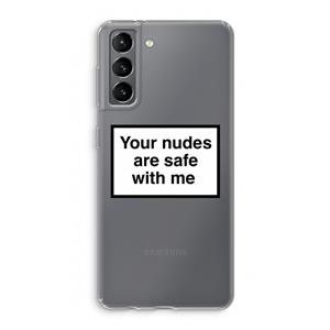 CaseCompany Safe with me: Samsung Galaxy S21 Transparant Hoesje